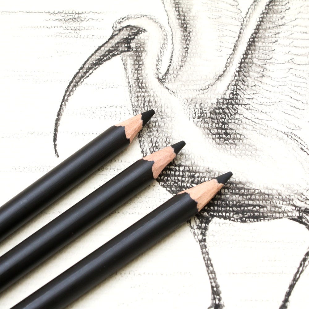 Drawing Pencils With( Blending Stumps Round And Flat Brush set) Graphite  Pencil for Fineart Artists (Pack