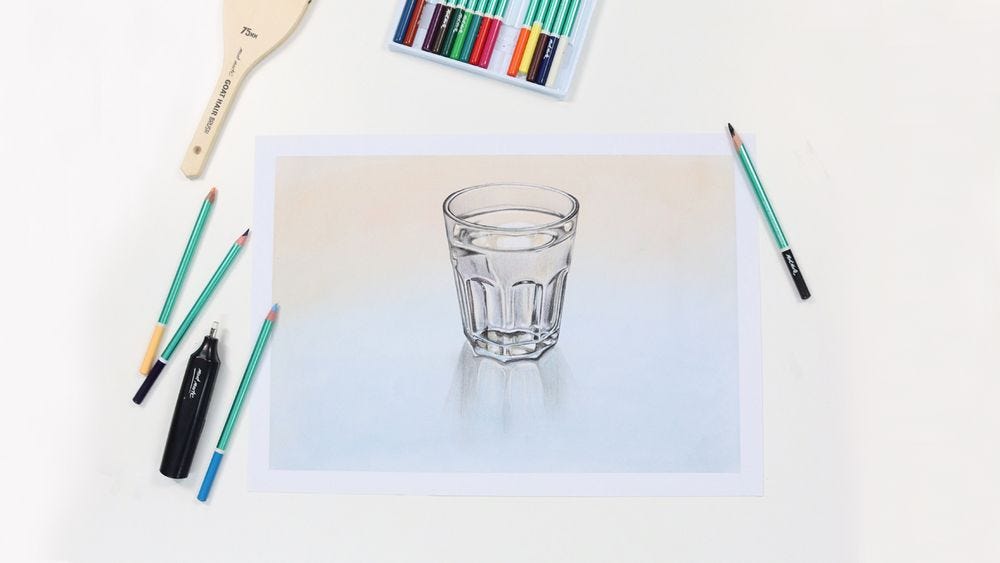 How to draw glass with colour pencils – Mont Marte Global