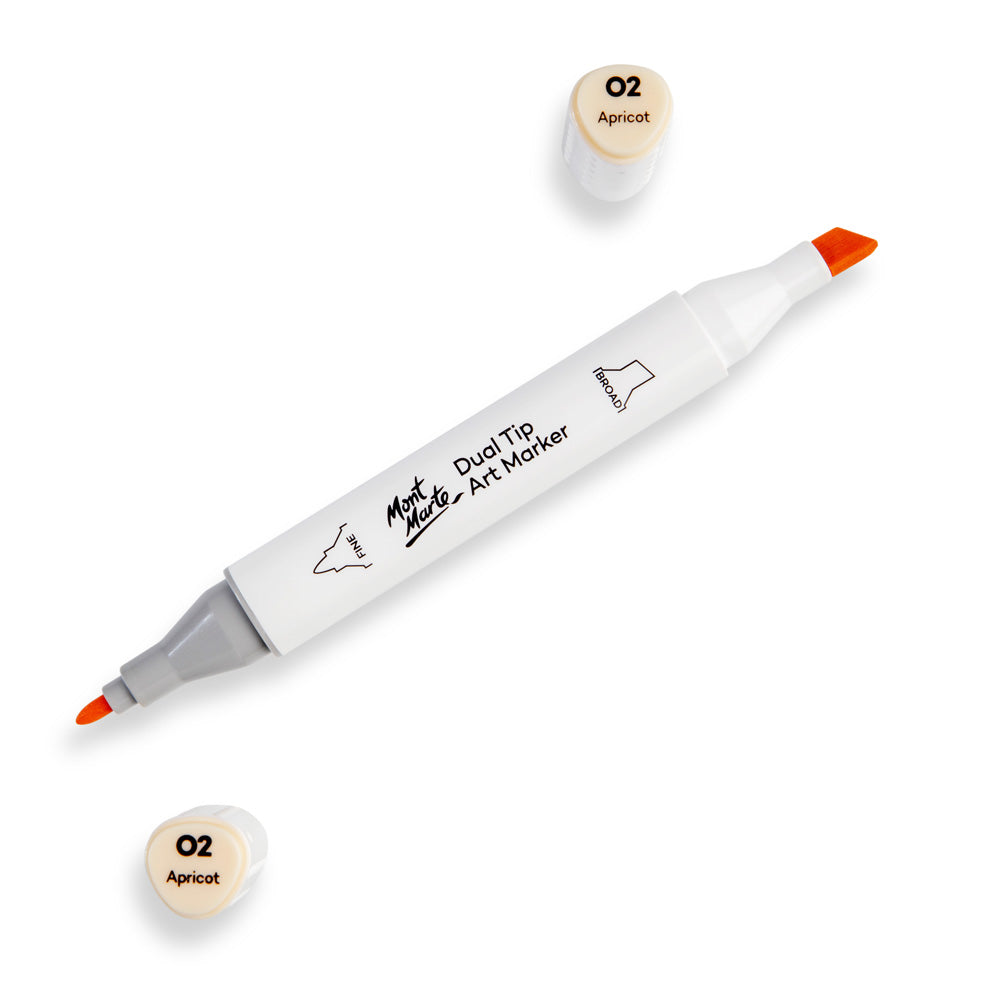 Dual Tip Art Marker Premium - Apricot O2 – Mont Marte Global