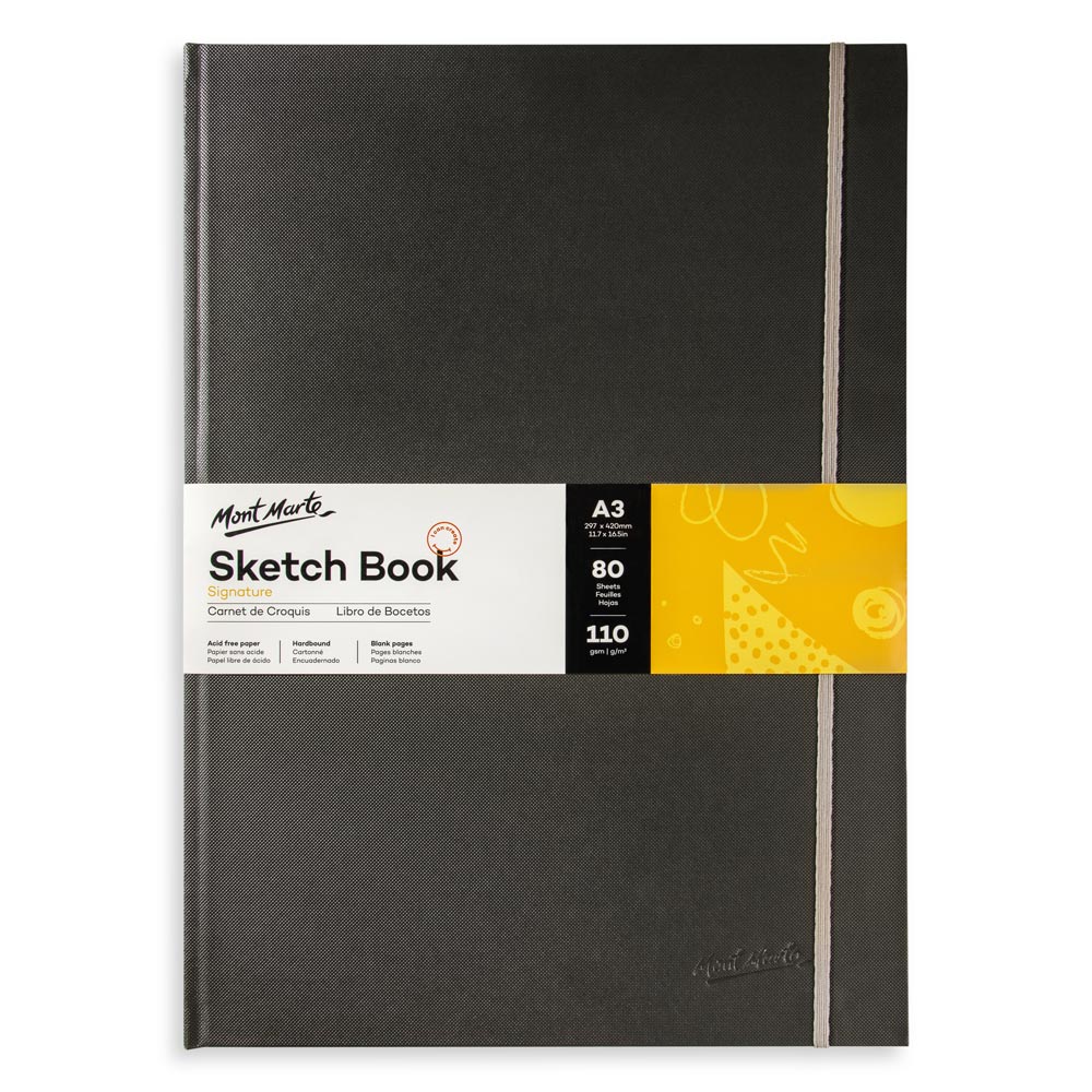 Hardbound Sketch Book Signature 110gsm A3 Mont Marte Global