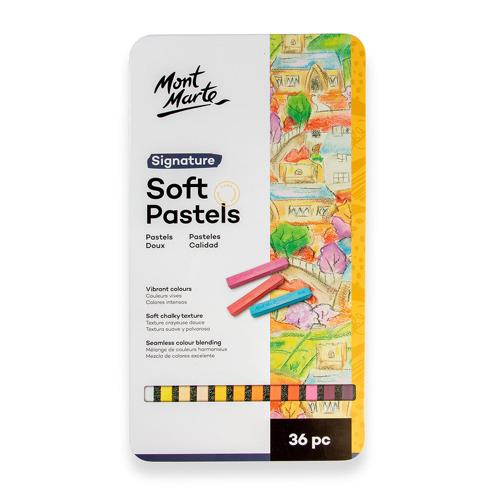Mont Marte Soft Pastels in Tin Box Signature 36pc – Mont Marte Global