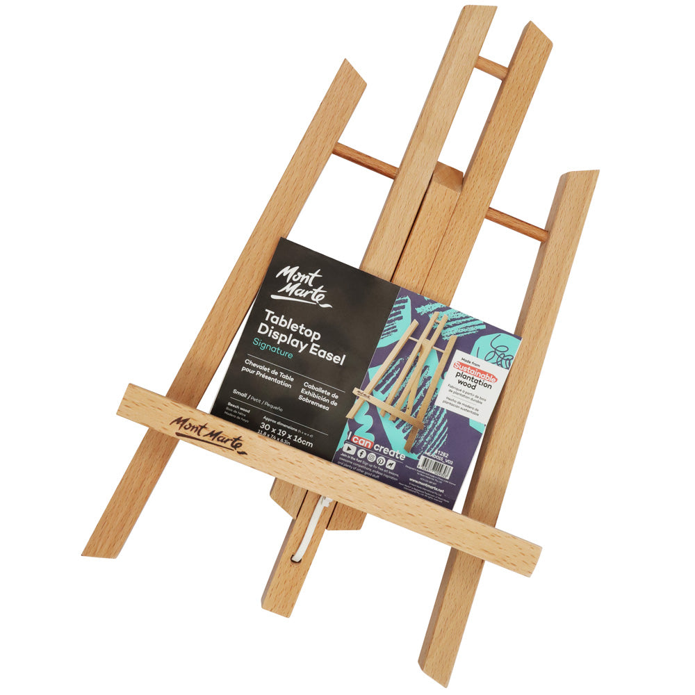 Mont Marte Table Top Easel U2013 Made Of Beech Wood U2013 Small U2013 Compact Easel