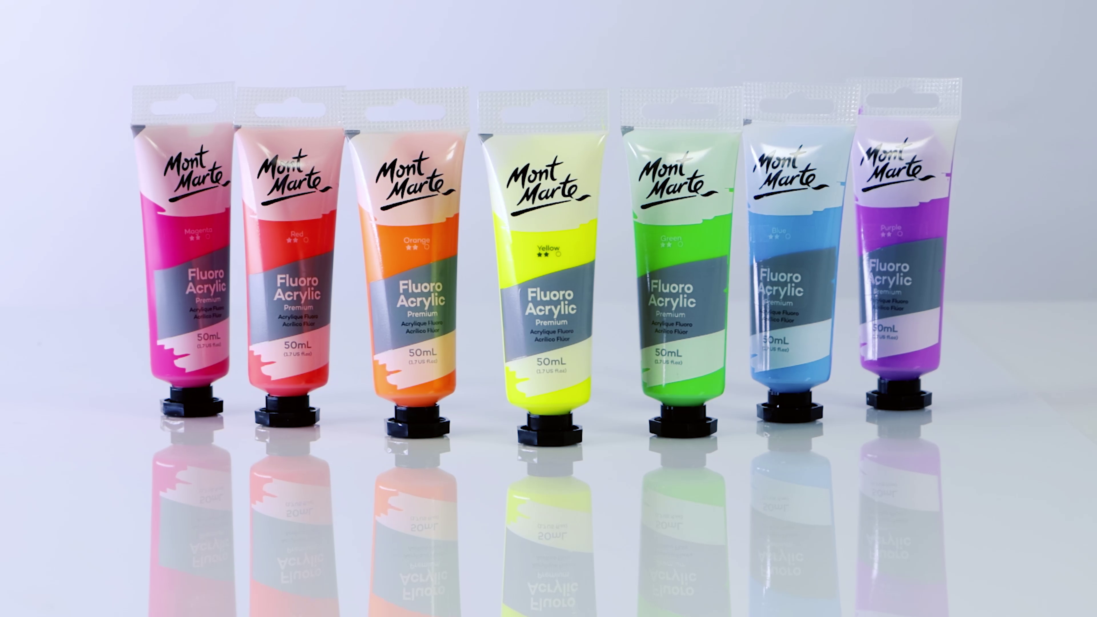 Paint Introduction Fluoro Acrylic Paint Intro Set Premium 8pc demo