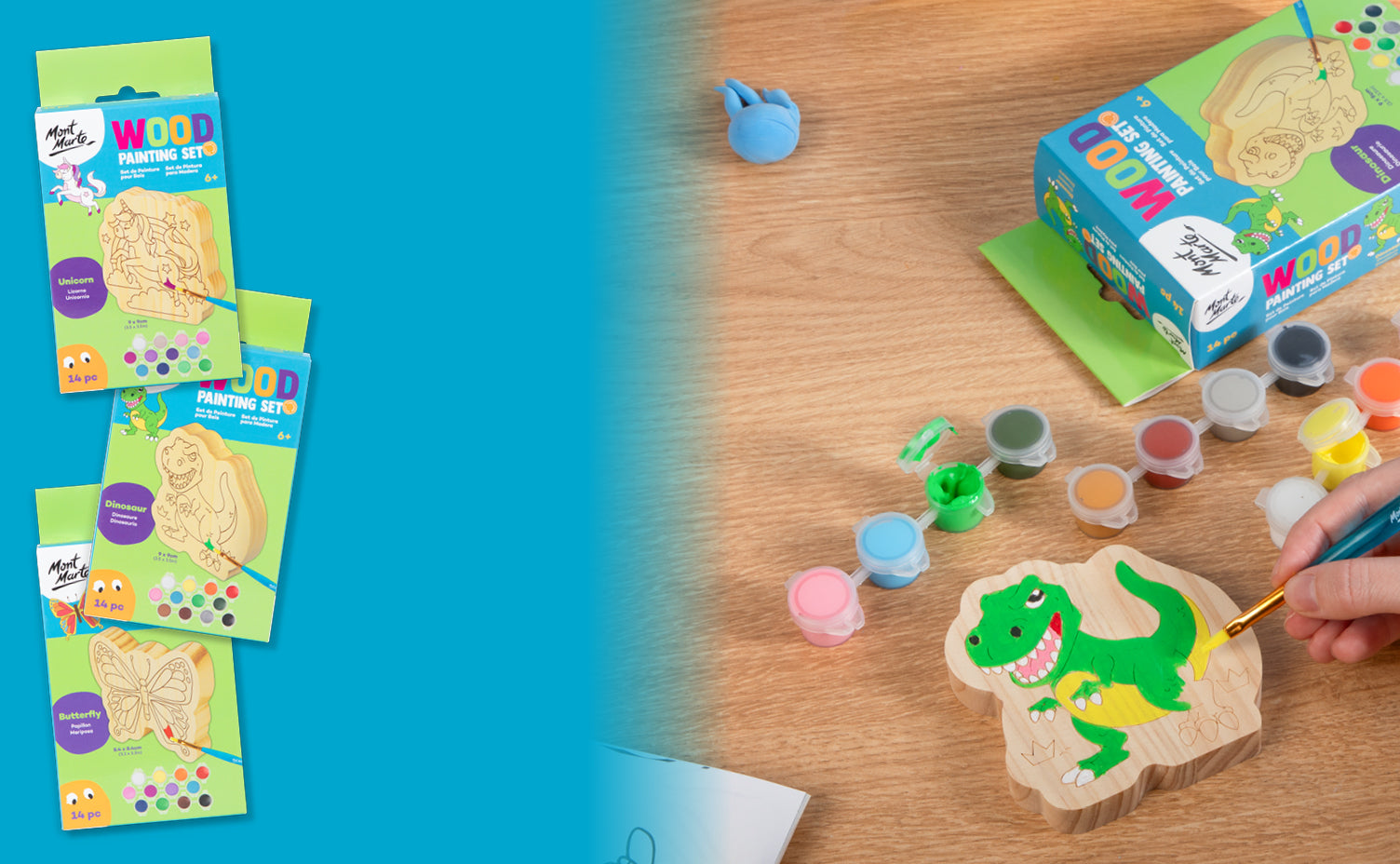 <p><strong>New</strong> Wood<br/>Painting Sets</p>