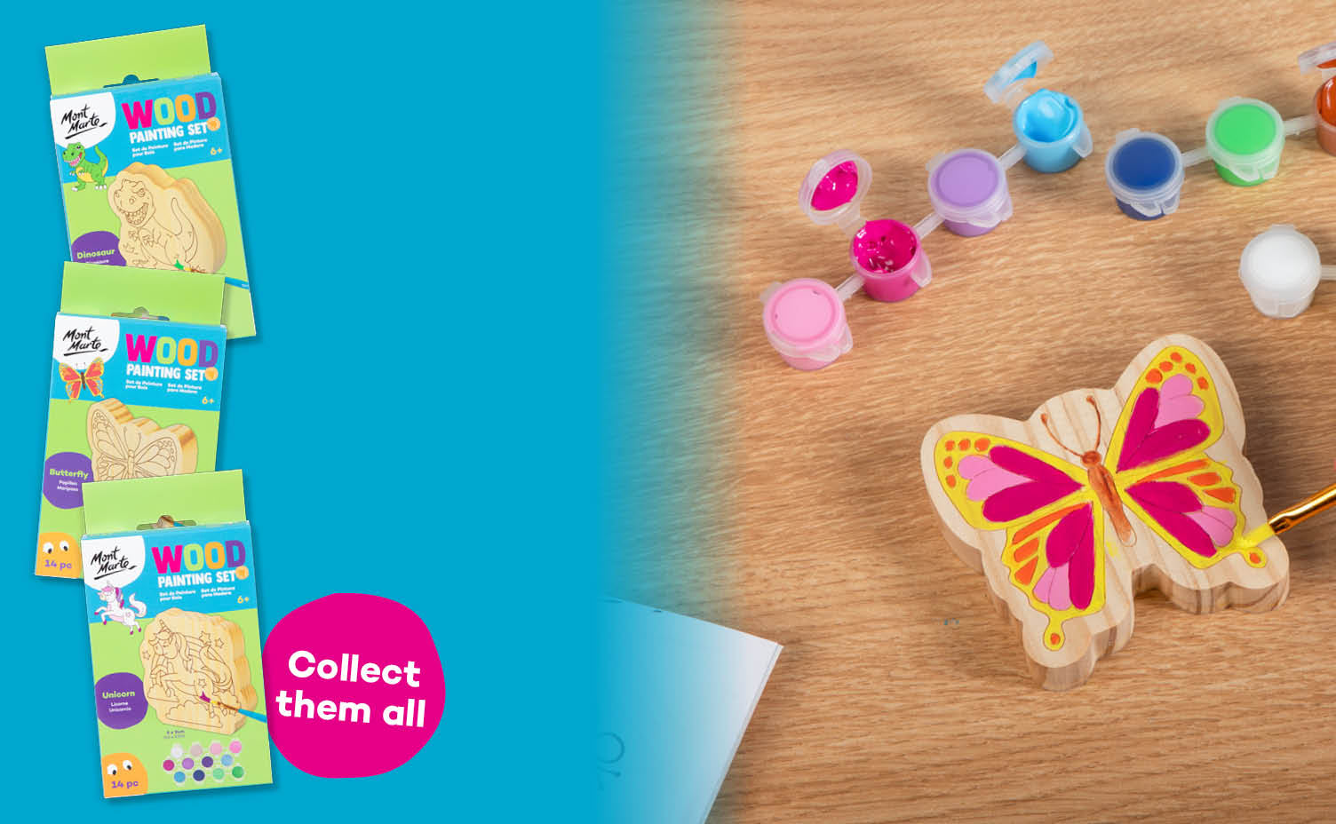 <p>Kids' Wood<br/><strong>Painting Sets</strong></p>