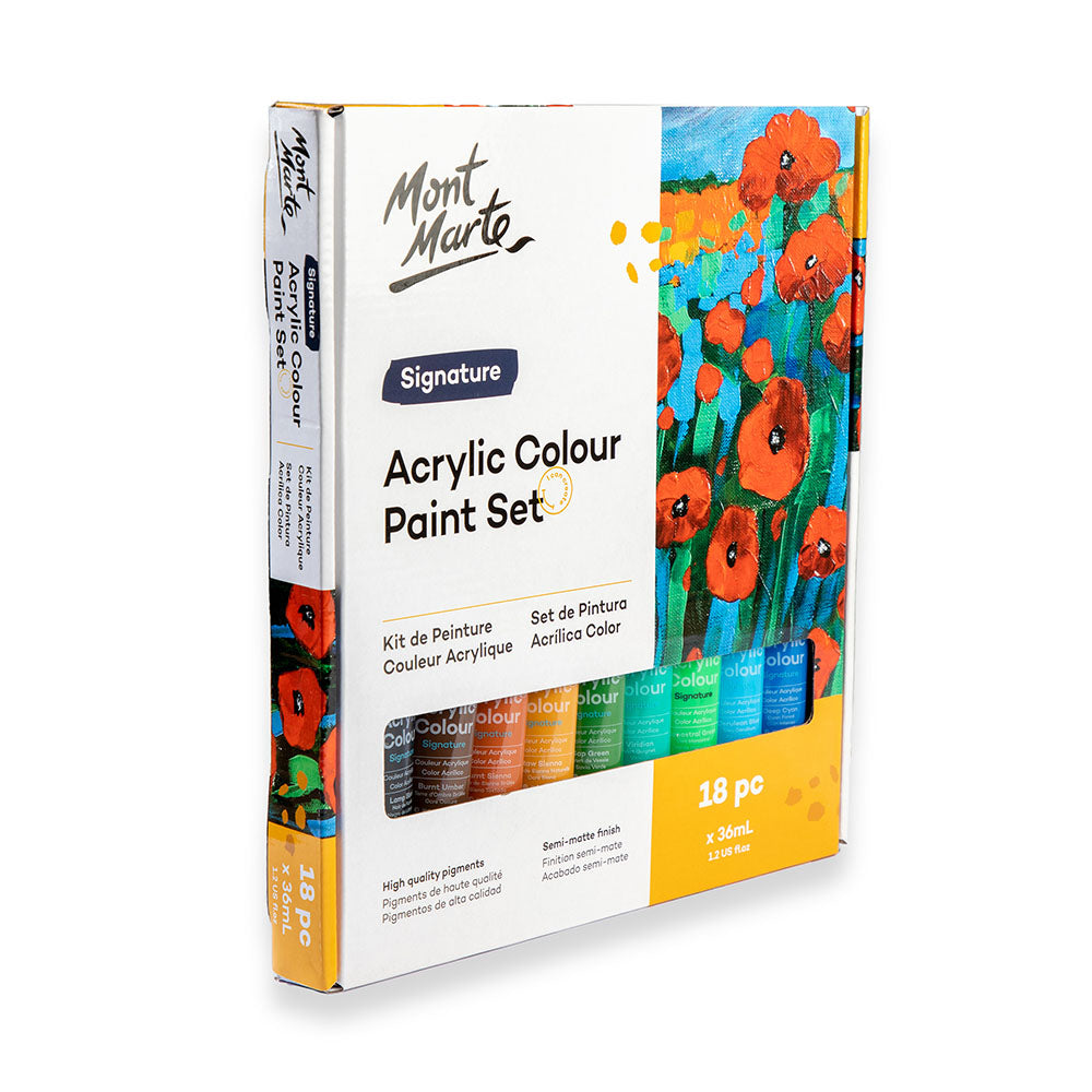Mont Marte - Acrylic Paint set 36pc. (Unboxing and Review)🎨🖌 