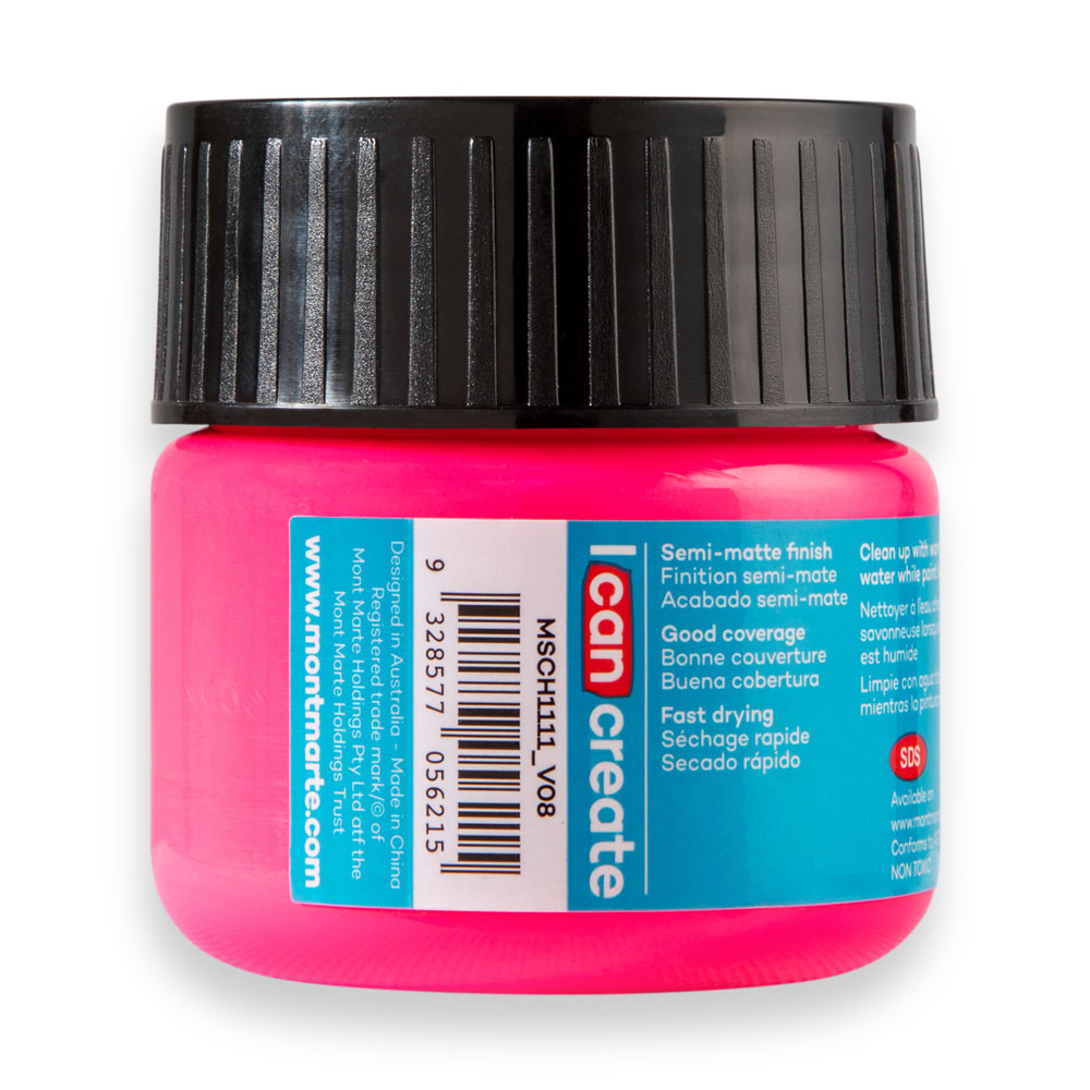 Acrylic Colour Paint Signature 100ml (3.4 US fl.oz) Tub - Fluoro Pink