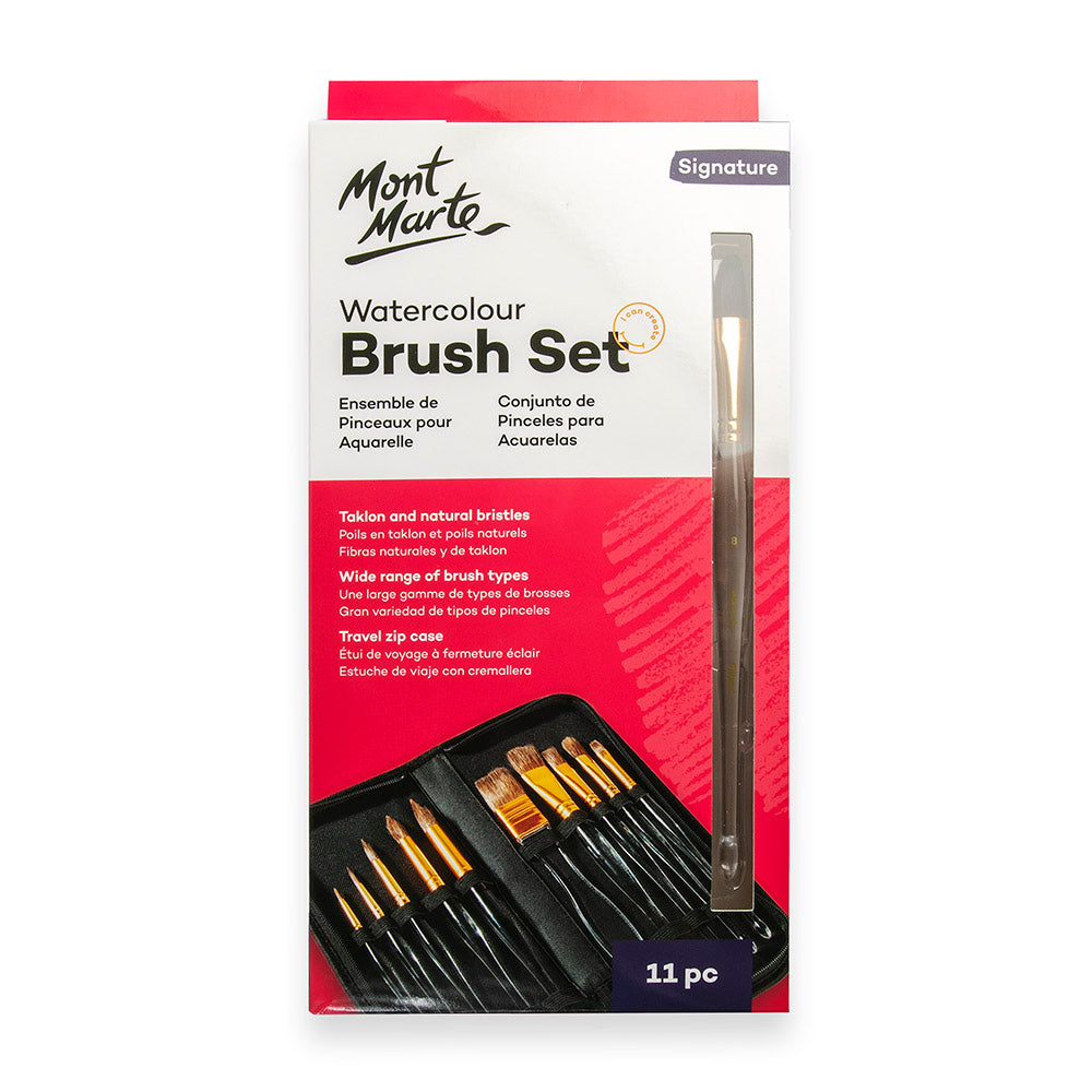Acrylic Handle Watercolour Brush Set Signature 11pc