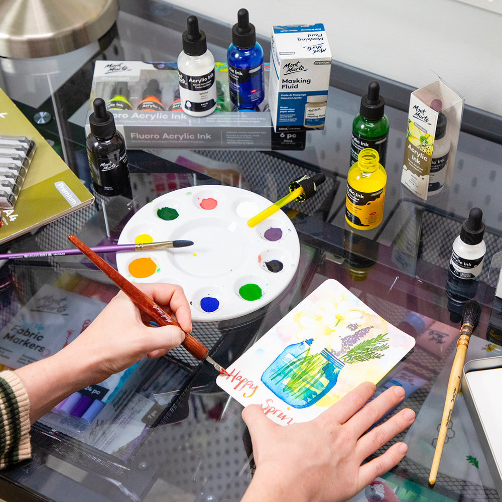 Mont Marte Acrylic Ink Premium 50mL (1.69 US fl.oz) – Phthalo Blue