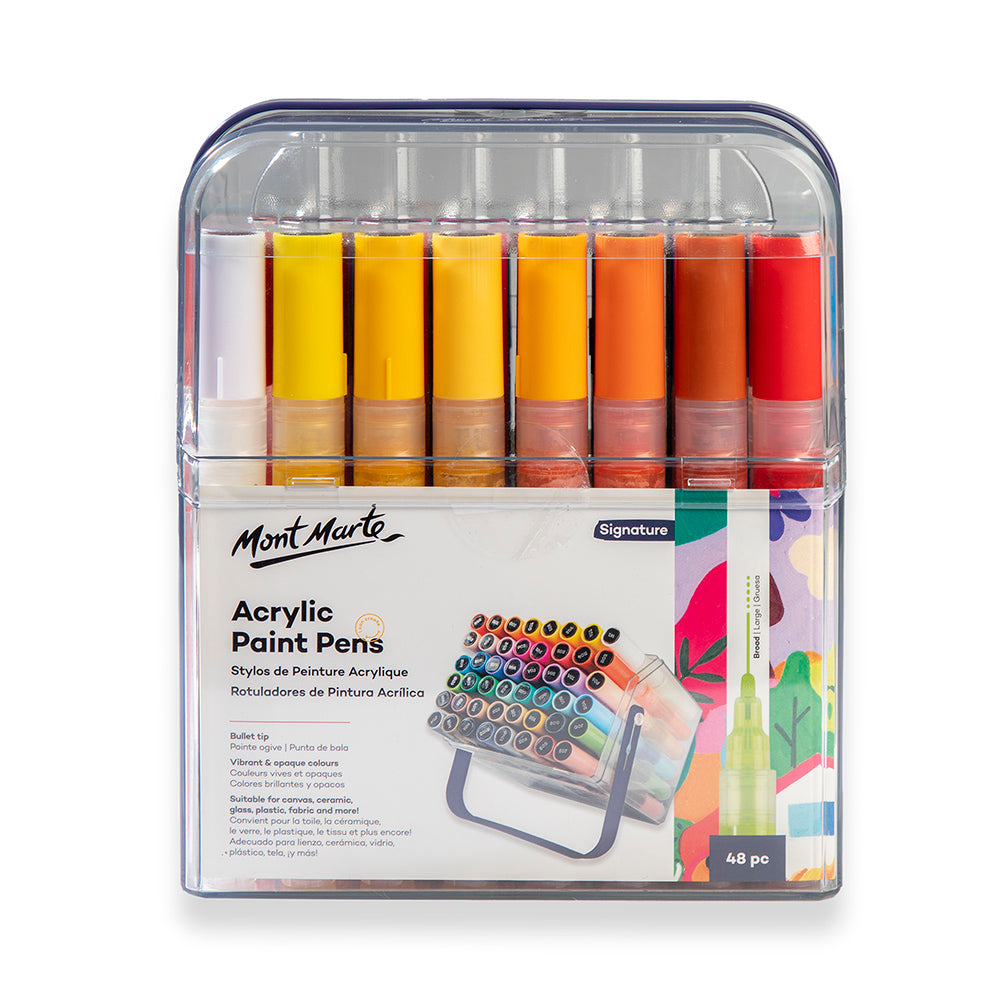 Mont Marte Acrylic Paint Pens in Case Broad Tip Signature 24pc
