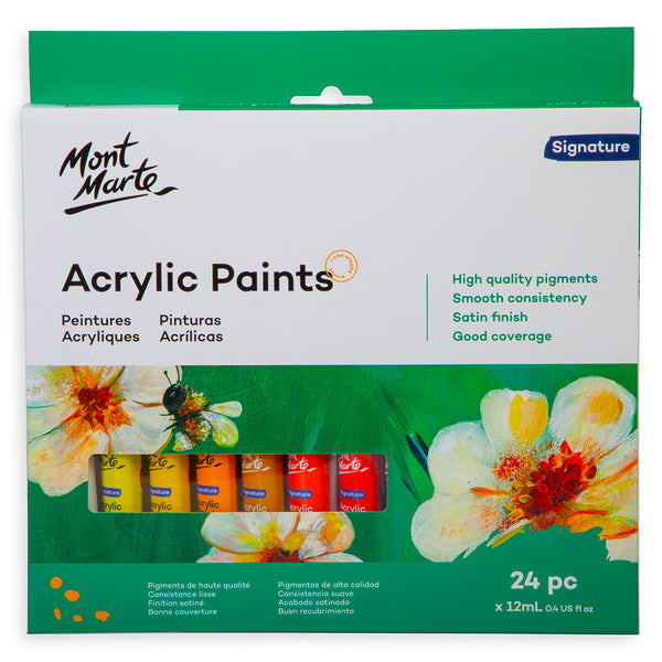 Acrylic Paints Set Signature 24pc x 12ml (0.4 US fl.oz) – Mont