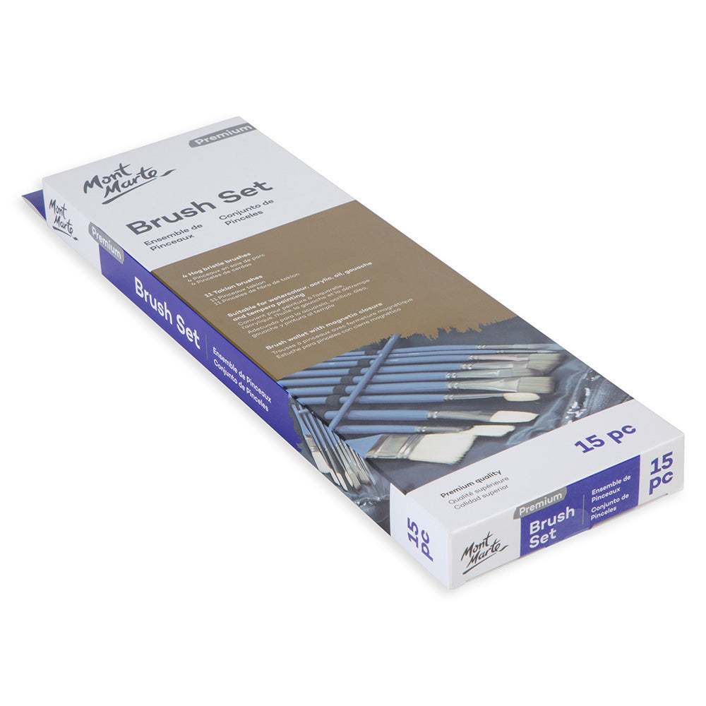Brush Wallet Set Premium 15pc – Mont Marte Global