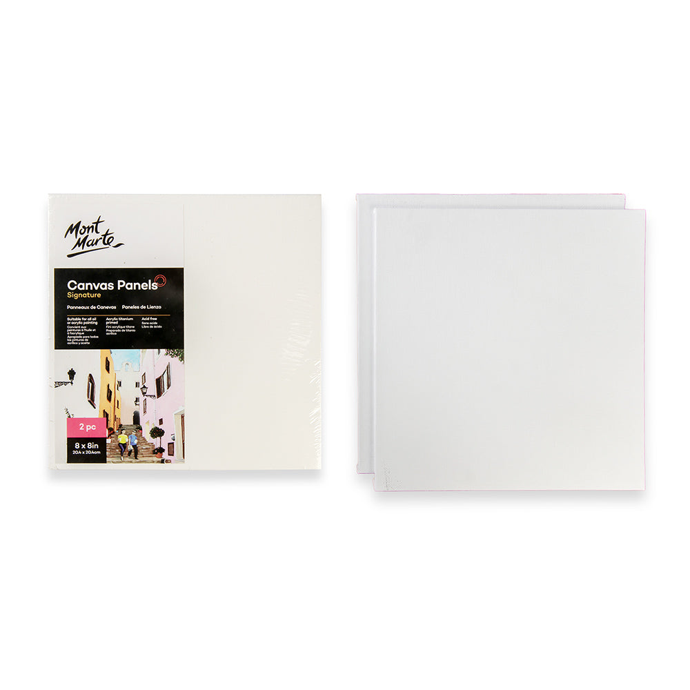 Canvas Panels Signature 2pc 20.4 x 20.4cm (8 x 8in) – Mont Marte