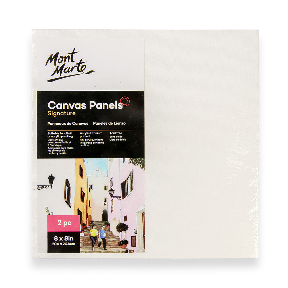 Canvas Panels Signature 2pc 20.4 x 20.4cm (8 x 8in) – Mont Marte