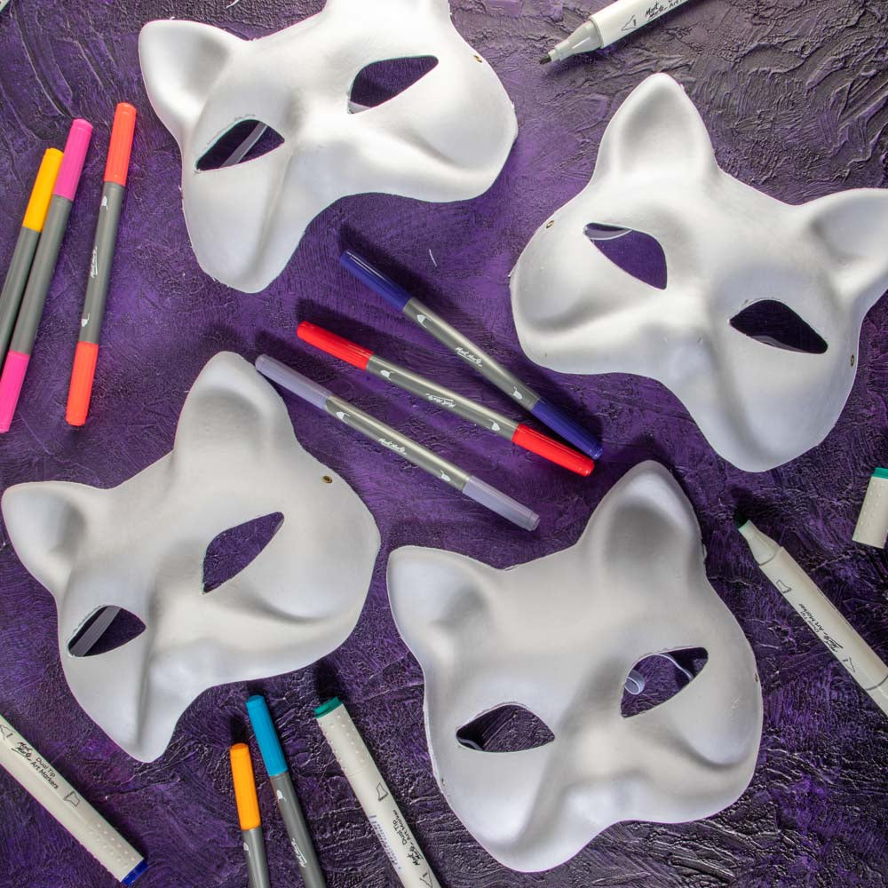 Mont Marte DIY Party Masks Discovery 4pc - Cat