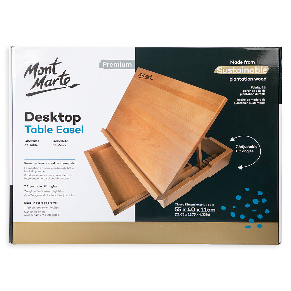 Mont Marte Desktop Table Easel Premium - Beech Wood – Mont Marte