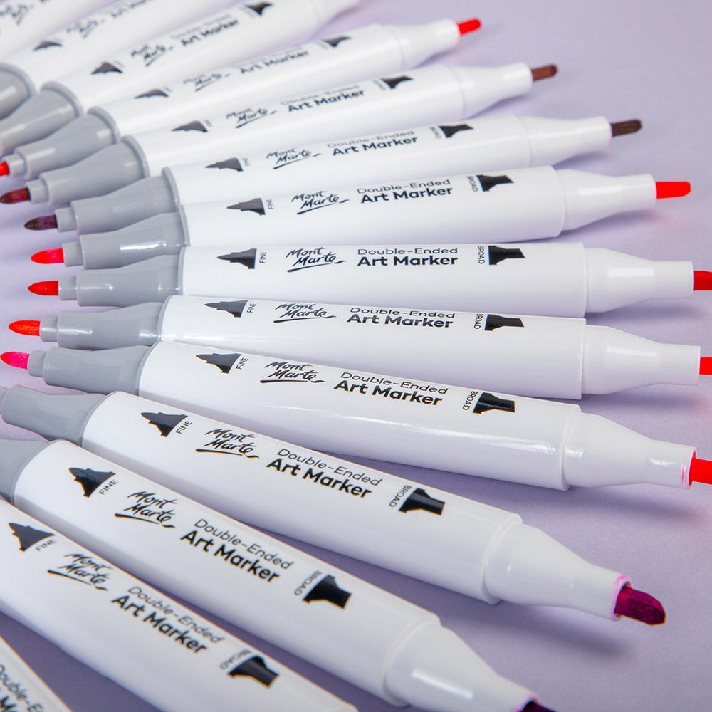 Mont Marte Double-Ended Art Markers in Case Signature 48pc – Mont