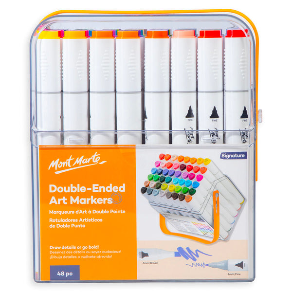 Mont Marte Double-Ended Art Markers in Case Signature 48pc – Mont