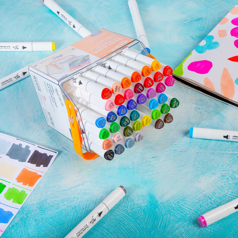 Double-Ended Art Markers in Case Signature 48pc