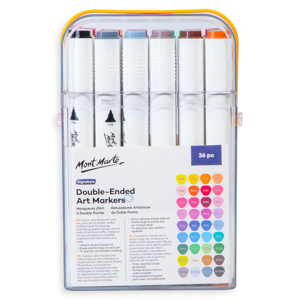 Double-Ended Art Markers in Case Signature 36pc