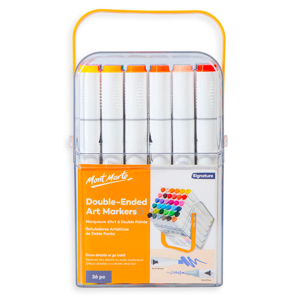 Mont Marte Double-Ended Art Markers in Case Signature 36pc – Mont
