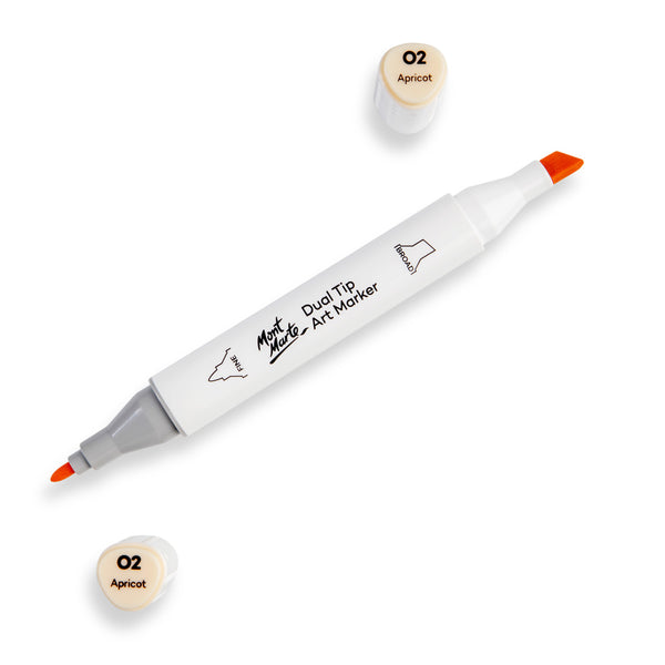 Dual Tip Art Marker Premium - Apricot O2 – Mont Marte Global