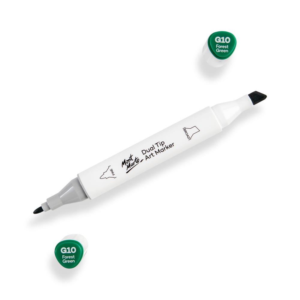 Dual Tip Art Marker Premium - Forest Green G10 – Mont Marte Global
