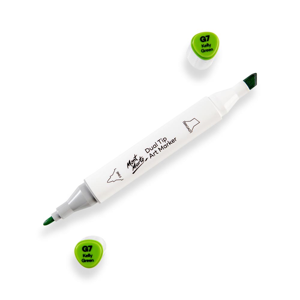 Dual Tip Art Marker Premium - Kelly Green G7 – Mont Marte Global