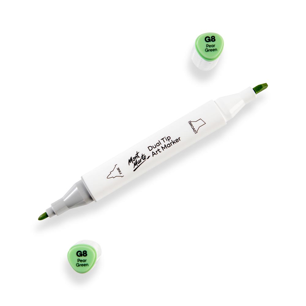 Dual Tip Art Marker Premium - Pear Green G8 – Mont Marte Global