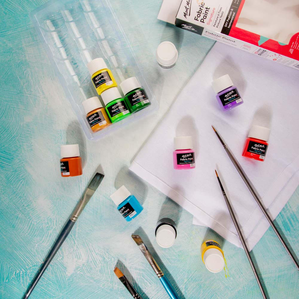 Fabric Paint Signature 12pc x 20ml (0.7 US fl.oz) – Mont Marte Global