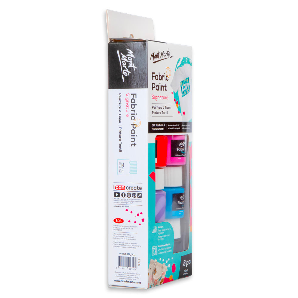 Fabric Paint Set Signature 8pc x 20ml (0.7 US fl.oz) – Mont Marte