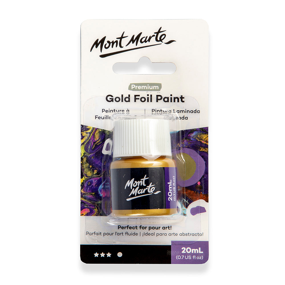 Gold Foil Paint Premium 20ml (0.68 US fl.oz) – Mont Marte Global