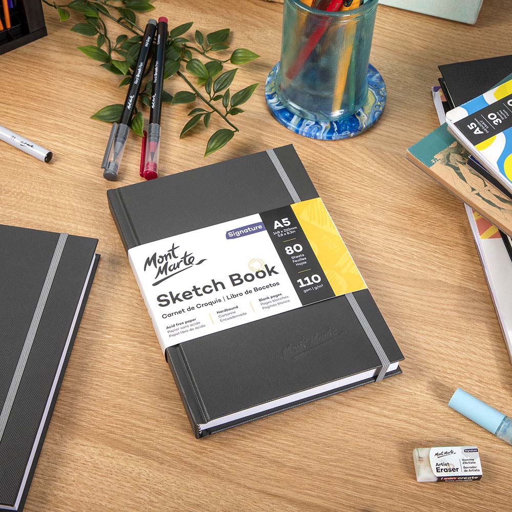 Hardbound Sketch Book Signature 110gsm A5 – Mont Marte Global