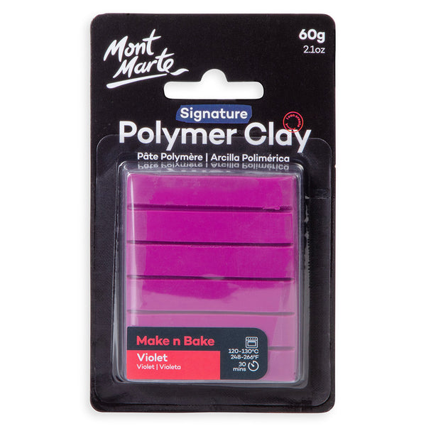 Make n Bake Polymer Clay Signature 60g (2.1oz) - Violet – Mont