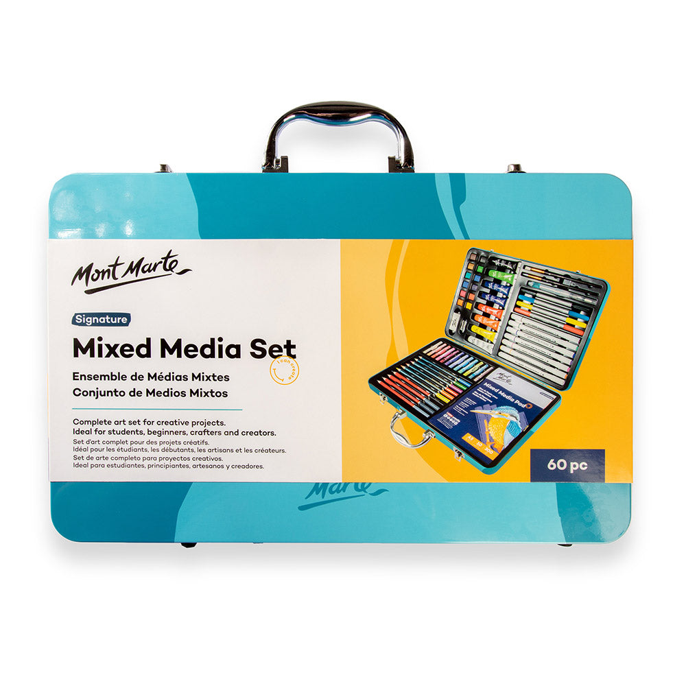 Colour Block Mixed Media Art Set - 152pc (Easel Wooden Box)