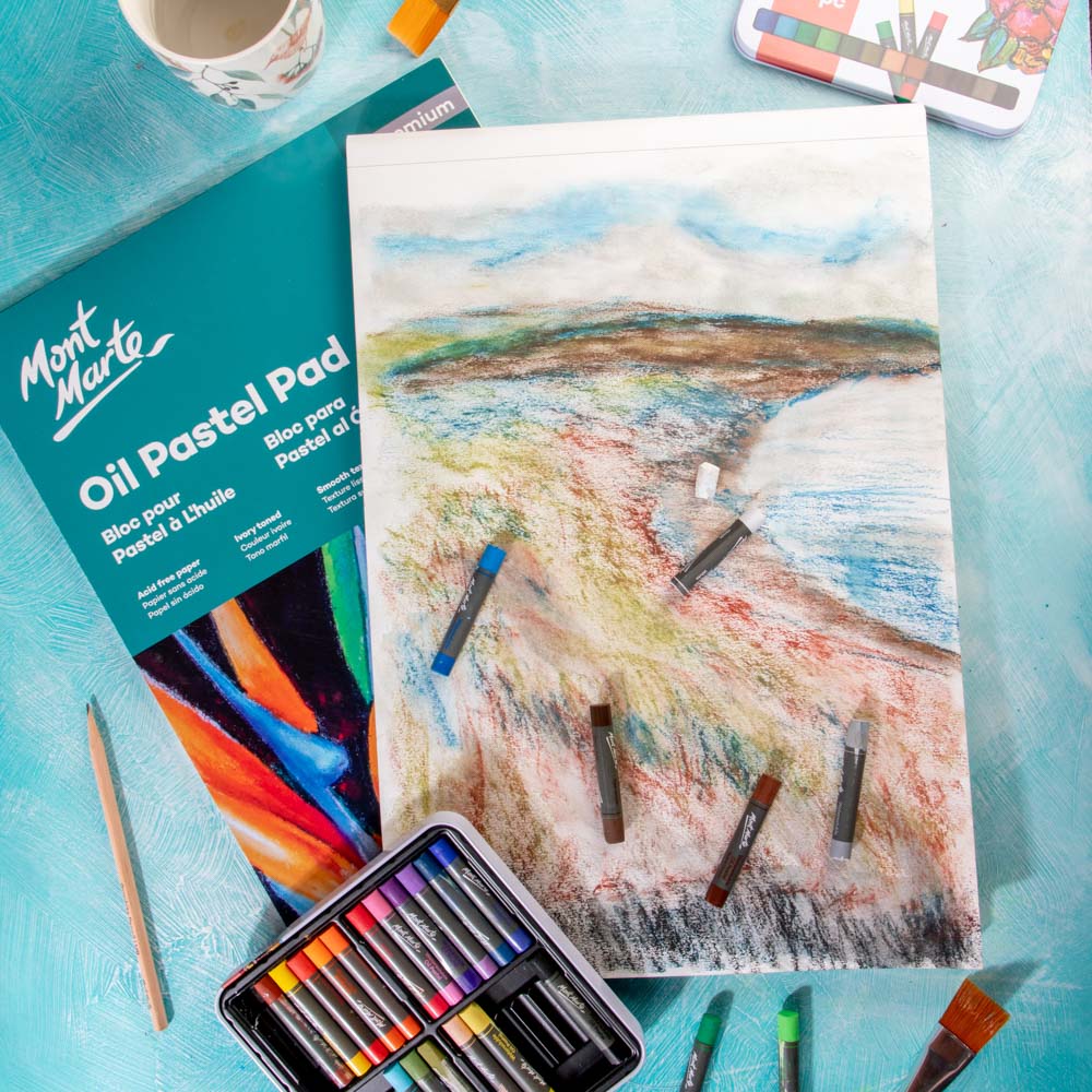 GR DZPLUS Oil Pastel Pad - 5.9" X 5.9", 50 Sheets Heavyweight 123lb/200gsm Acid-Free Drawing Paper