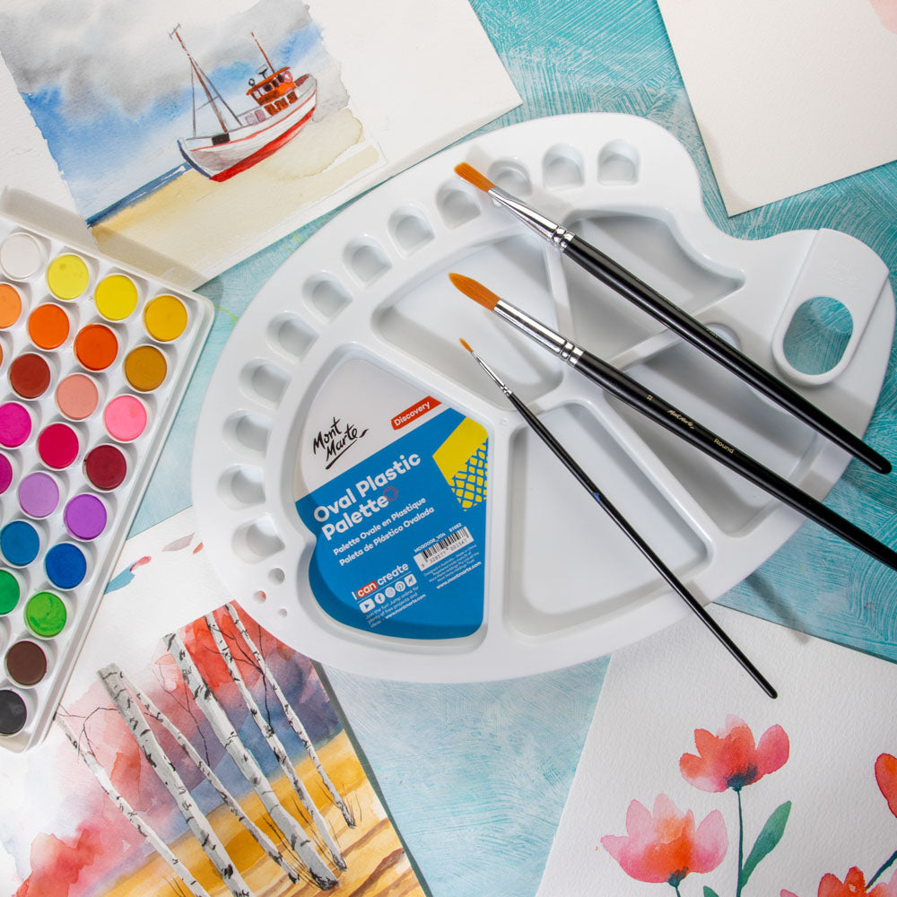 Oval Plastic Palette Discovery 34 x 25cm (13.3 x 9.8in) – Mont Oval Plastic Palette Discovery 34 x 25cm (13.3 x 9.8in) – Mont