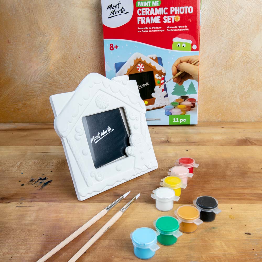 Paint Me Ceramic Photo Frame Set 11pc - Gingerbread – Mont Marte