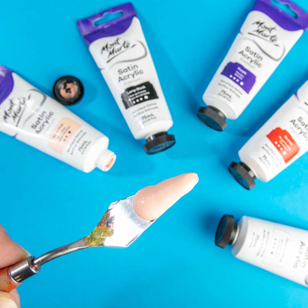 Satin Acrylic Paint Premium 75ml (2.5 US fl.oz) Tube - Yellow Pink