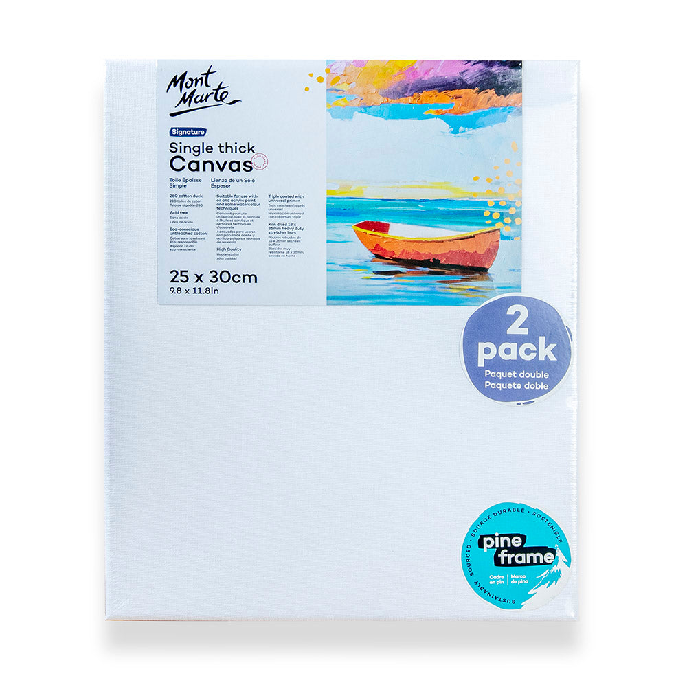 Single Thick Canvas Signature 30 x 40cm (11.8 x 15.7in) 2 Pack