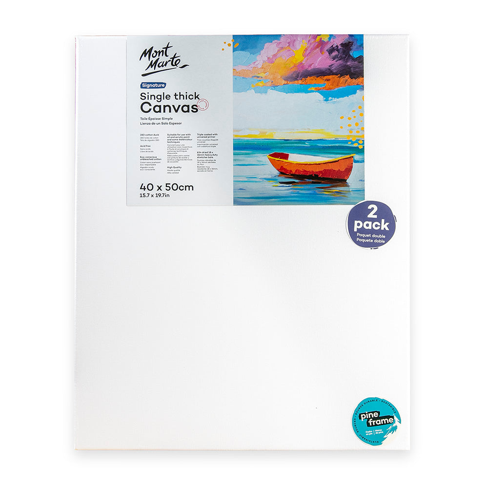 Mont Marte Single Thick Canvas Discovery 40 x 50cm (15.7 x 19.7in)