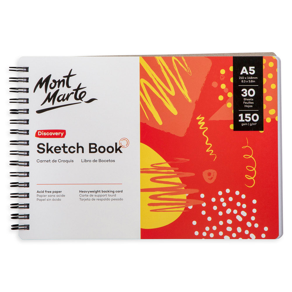 Sketch Book Discovery A5 (5.8 x 8.3in) 30 Sheets 150gsm – Mont Marte Global
