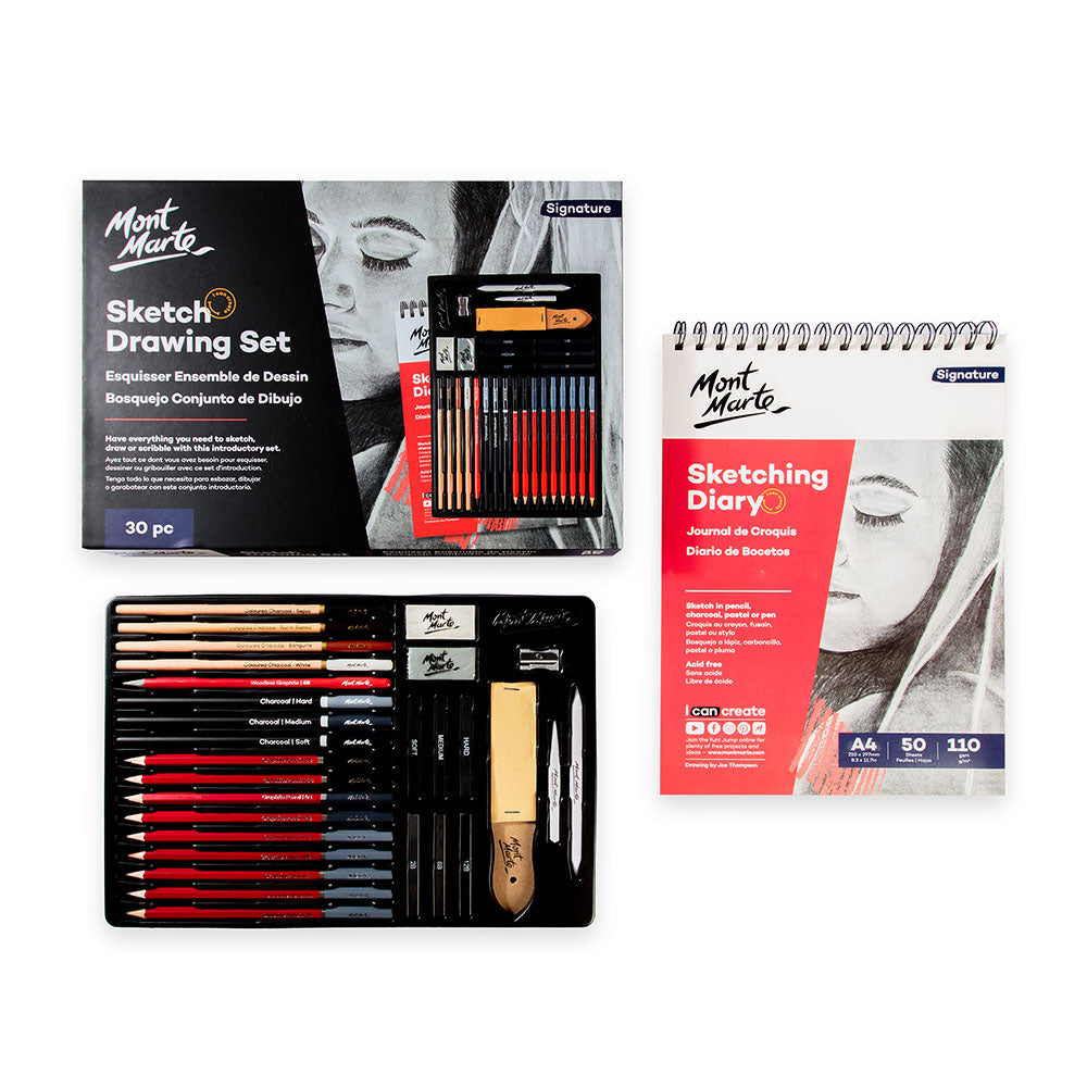Mont Marte Sketch Drawing Set Signature 30pc – Mont Marte Global