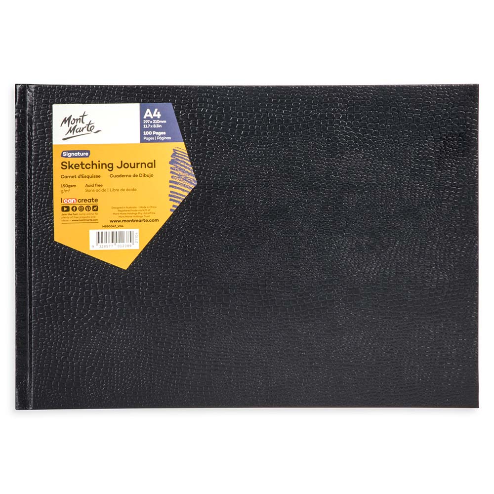 Sketching Journal Croc Finish Signature 150gsm A4 Landscape 100
