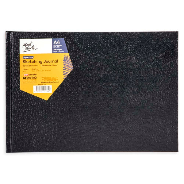 Sketching Journal Croc Finish Signature 150gsm A4 Landscape 100