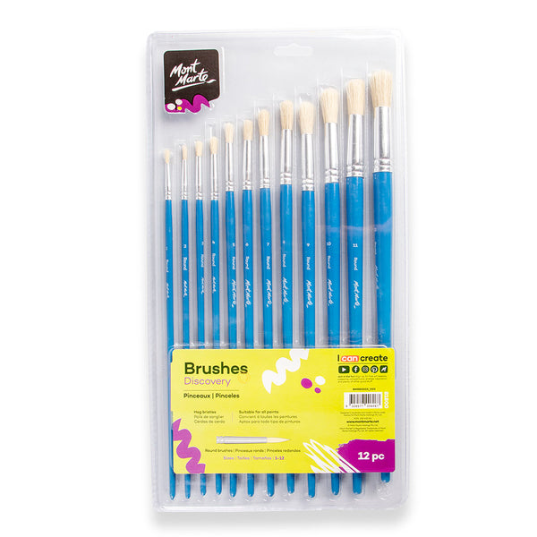 Studio Artist Brushes 12pce Round 1-12 – Mont Marte Global