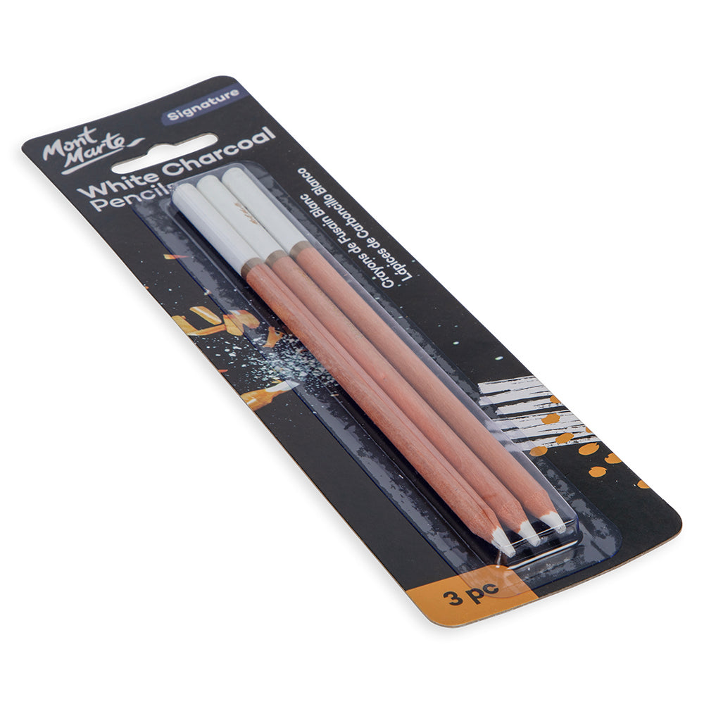 White Charcoal Pencils Signature 3pc – Mont Marte Global