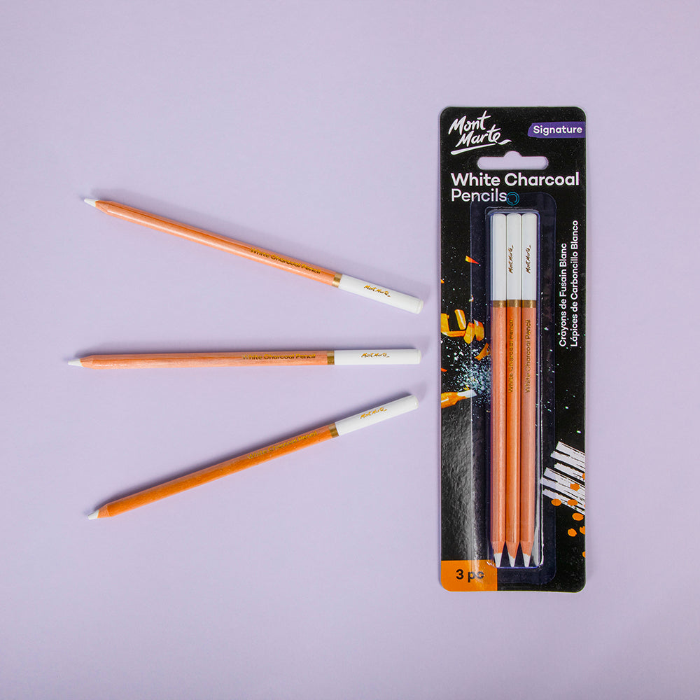 White Charcoal Pencils Signature 3pc – Mont Marte Global