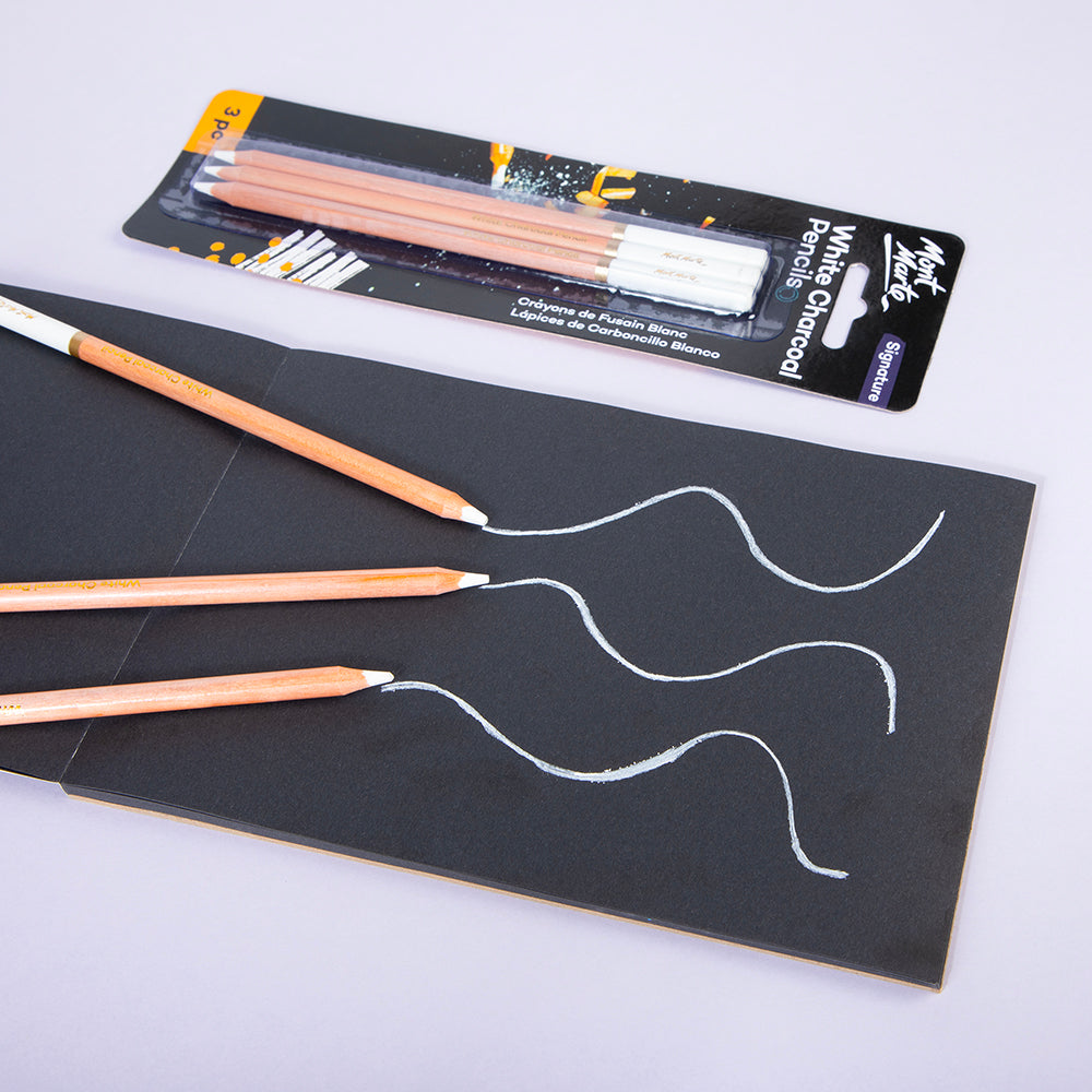 White Charcoal Pencils Signature 3pc – Mont Marte Global