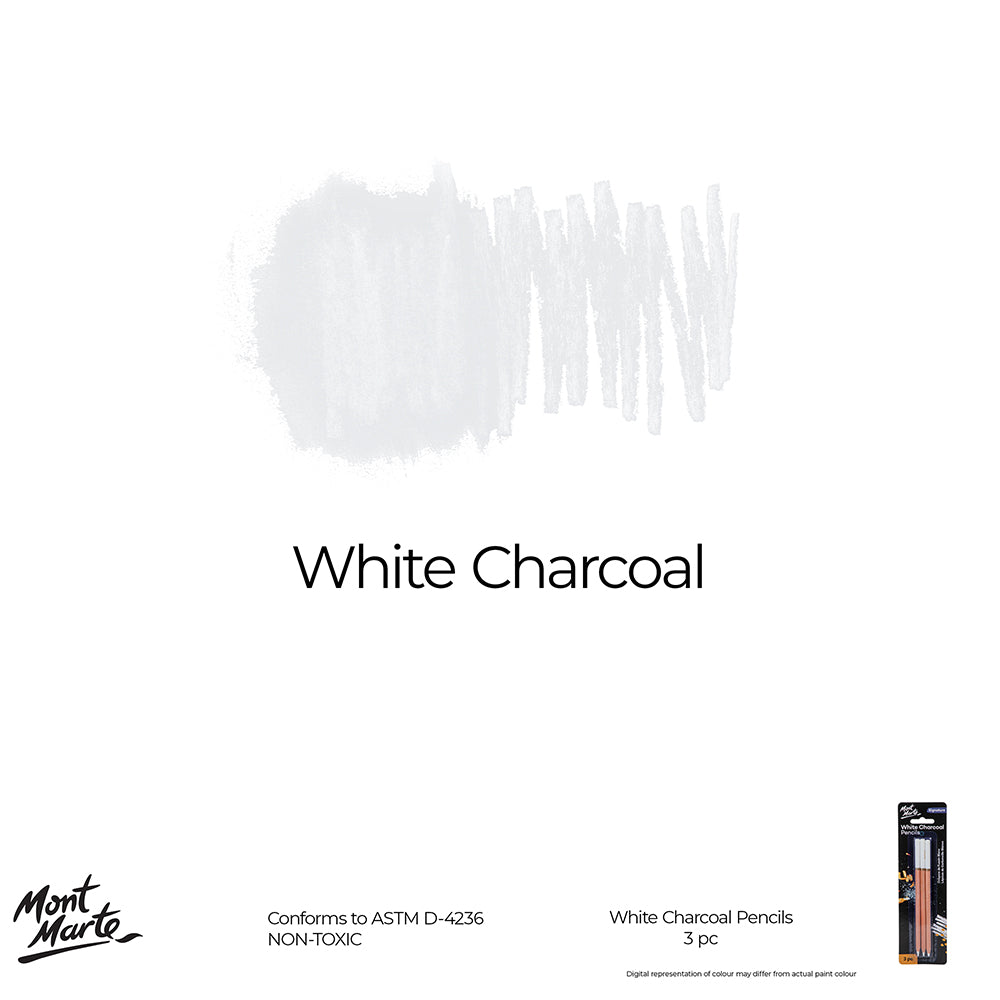 White Charcoal Pencils Signature 3pc – Mont Marte Global
